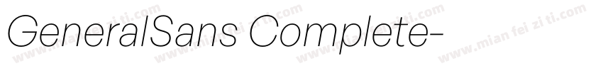 GeneralSans Complete字体转换
